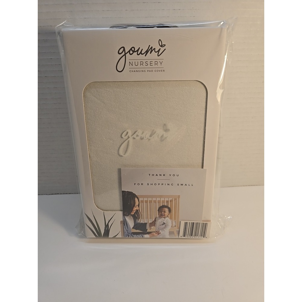Goumi Soft Bamboo Organic Cotton Nursery Changing Pad‎ Cover Cloud Beige NEW